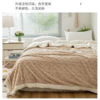 洁丽雅（Grace） 塔芙绒毛毯 双面暖绒 200*230cm (单位:条) 卡其