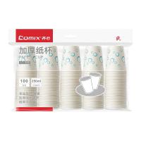 齐心（COMIX） LC-306 加厚纸杯 250ml 100只/袋(单位：袋) 白色