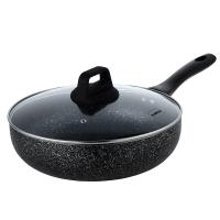 赫曼德 不粘锅三件套 麦饭石 HMD-9731 28cm炒锅+24cm汤锅+24cm平底锅 (单位:套) 黑色