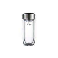 希诺 XN-1927 抗菌双层透明玻璃杯 410mL (单位: 个)珠光本色