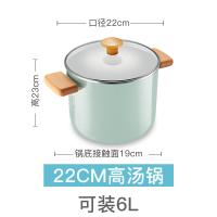 艾逸瑶选 阿尔瓦珐琅臻彩高汤锅 CJ-21104 6L 22cm 含盖 6个/箱 (单位:个)