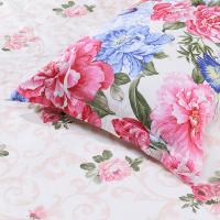 富安娜 磨毛四件套 群芳尽艳 被套203*229cm床单230*240cm枕套74*48cm*2 (单位:套) 红色
