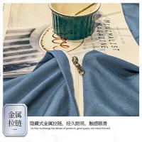 洁丽雅（Grace） 四件套 倾城系列 轻奢刺绣款 被套200*230cm 床单230*250cm 枕套48*74cm*2 3套/箱 (单位:套) 适用1.8m床 宾利蓝