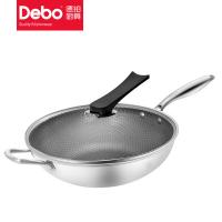 德铂 蜂窝锅 不锈钢 DEP-DS206 34CM (单位:个) 黑色