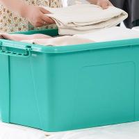 茶花（CHAHUA） 28100 带轮收纳箱 58L 3个装/组  (单位：组 )绿色