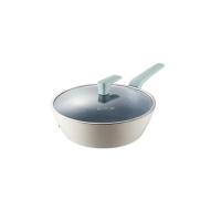 炊大皇 平底不粘锅炒锅 QCM28WO 28cm (单位:套) 麦饭石色