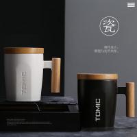 特美刻（TOMIC） TCL1329 马克杯 陶瓷杯 400ml 黑色木柄（单位：只）