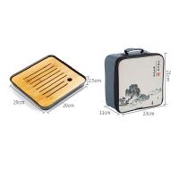 璞莉丝 PLS041 功夫茶具旅行套装 七件套（一壶四杯+竹盘+包装盒）（单位:套）