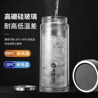 富光拾喜 带过滤双层玻璃水杯 520ml（单位：个）颜色随机