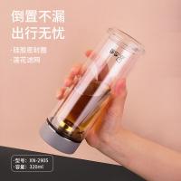 希诺 高硼硅玻璃杯 双层 XN-2905 320ML (单位:个) 透明色