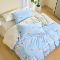 水星家纺（MERCURY） 磨毛印花四件套 怡梦花间 被套200*230cm床单240*245cm枕套48*74cm*2 (单位:套)