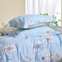 水星家纺（MERCURY） 磨毛印花四件套 怡梦花间 被套200*230cm床单240*245cm枕套48*74cm*2 (单位:套)