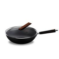 三禾（SANHO） 火焰纹老铁锅三件套 T322 炒锅 32cm+煎锅 22cm+汤锅 22cm (单位:套)