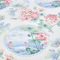 富安娜（fuanna） 四件套 磨毛抗菌 江南芙蕖 203*229cm (单位:套) 绿色