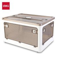 得力（deli） PG101 折叠收纳箱 45L 白色 (单位:个)