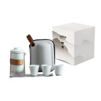 艾逸瑶选 CJ-21056 逸出行快客杯套装 内胆茶泡*1+杯*3+玻璃茶海*1+茶巾*1+旅行包*1（单位：套）新老包装随机发货