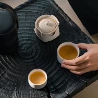 万仟堂 龙行天下 快客杯 茶具套装 两杯带包（单位：套）羊脂白釉
