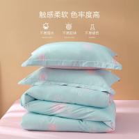 水星家纺（MERCURY） 533988 新年华如玉床上四件套 150*200cm(单位：套) 蓝绿