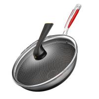 康巴赫 双蜂窝五代炒锅 抗菌不锈钢 KGD-C32W 32cm (单位:个)
