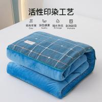 洁丽雅（Grace） 水晶绒抱枕被 格子蓝 CP1167 展开尺寸110*150cm  折叠尺寸40*40cm (单位:个)