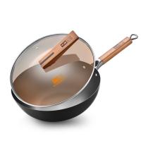 中康 不粘铁锅 无涂层0氟 ZGD-C32G 32cm (单位:个) 黑色