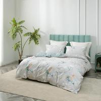 罗莱家纺（LUOLAI） 四件套 40S全棉 月冉晓杏 被套200*230cm床单230*240cm枕套48*74cm*2 (单位:套)