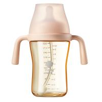 夕尔（babycare） 歪头仿母乳防呛学饮杯 BC2303544 300ml (单位:个) 欧泊粉