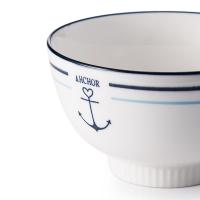 巴米乐（BURNELL） 扬帆起航 陶瓷餐具套装 BNL-C003 4.5英寸竖纹碗 4套/箱 (单位:套)
