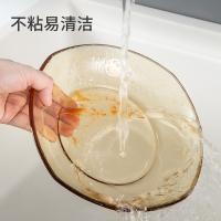 美厨 玻璃盘 耐热 MCTC1277 20cm (单位:个) 琥珀色