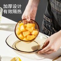 美厨 玻璃盘 耐热 MCTC1277 20cm (单位:个) 琥珀色