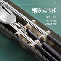 艾逸瑶选 蒂尔堡不锈钢餐具三件套 CJ-21021 筷*1 叉*1 勺*1 收纳盒*1 27套/箱 (单位:套)