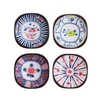 百斯克 享生活韵彩方碟碗4件餐具套装 BSK-TT240132 4英寸方碟碗*4 (单位:套) 颜色随机发货