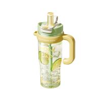 物生物（RELEA） 大力水守太空塑料杯 滤渣茶隔 1250ml (单位:个) 青梅起泡绿