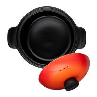 爱仕达（ASD） 天然陶瓷砂锅 易清洗 不掉色 RXC80B3Q 8.0L 2口/箱 (单位:口) 焰橙