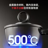 三禾（SANHO） 微纳不粘奶锅 0涂层 LN18S1 18cm 含盖 (单位:个) 多色随机