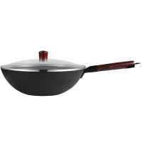 乐仕菲斯 无涂层铁锅炒锅 RS-ZY3211 32cm (单位:个) 黑色