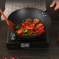 乐仕菲斯 无涂层铁锅炒锅 RS-ZY3211 32cm (单位:个) 黑色