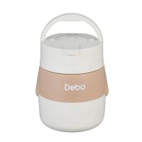 德铂（Debo） 304不锈钢饭盒 DEP-DS379 17*8.5cm (单位:个) 粉白
