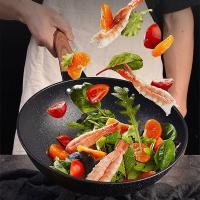 都市太太（DStt） 悦福麦饭石不粘 带盖 炒锅 32cm 8个/箱 (单位:个) 深灰色