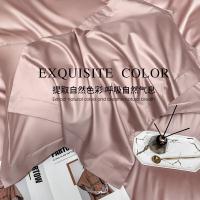 南极人（NanJiren） 四件套 仿天丝纯色 N4XW141 200*230cm 1床/箱 (单位:床) 轻奢粉拼灰