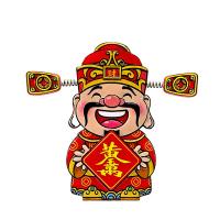 得印（befon） 2882 摇耳财神爷黄五万冰箱贴 4.3*8.3*9.1mm(单位：个)