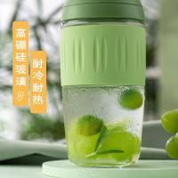 捷扣捷扣（JEKO＆JEKO） 便携吸管 玻璃杯 600ml 牛油果绿（单位：个）