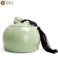 金镶玉  年年有余 仿宋汝窑  茶叶罐 约800ml （单位:个）