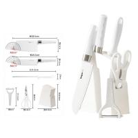 拜格（BAYCO）  BD31418 刀具套装六件套 切片刀29.5cm+水果刀29.5cm+厨用剪20cm+刀刨13.5cm+刀座20.8cm+磨刀棒31.5cm（单位：套）