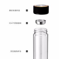 富光（FUGUANG） 双层玻璃泡茶 玻璃杯 500ml 雅黑（单位：个）