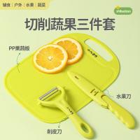 十八子作 SC-058 刀具砧板三件套 菜板+水果刀+削皮刀(单位：套) 绿色