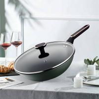 德世朗 朗逸精铁不粘炒锅 DFS-C151 30cm (单位:个) 绿色