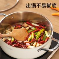 苏泊尔（SUPOR） ST28AA6-W 汤锅火锅 28cm 304不锈钢 （单位：个） 茶白