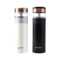 特美刻（TOMIC）  TW60051 瓷化内胆茶水分离保温杯 370ML （单位：个） 钛白色