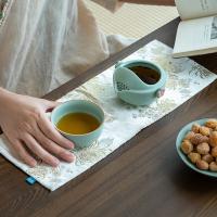 万仟堂 梅花客 功夫茶具 150ml+150ml （单位:套） 古绿釉